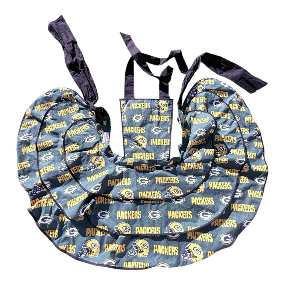 Green Bay Packers Apron – Handmade Ruffle Fan Gear (NEW) Hot Chick Aprons